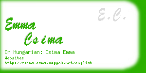 emma csima business card